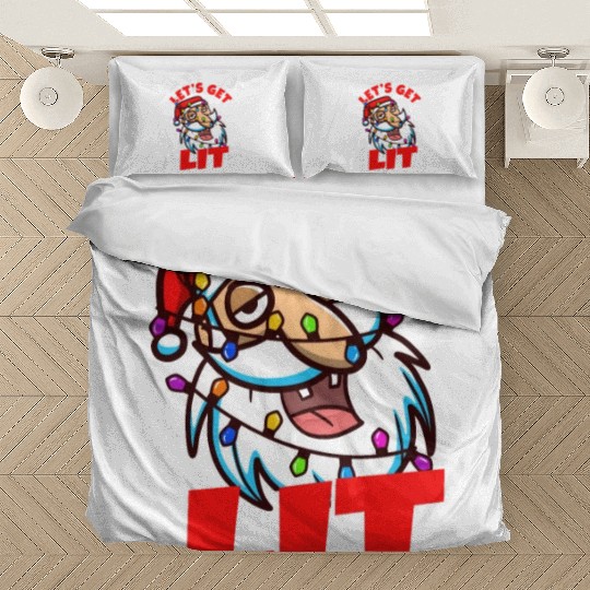 Lets get lit christmas Bedding Sets