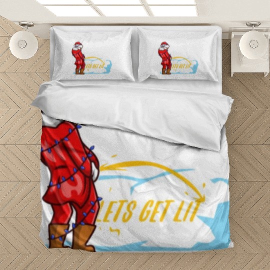 Lets get lit christmas Bedding Sets