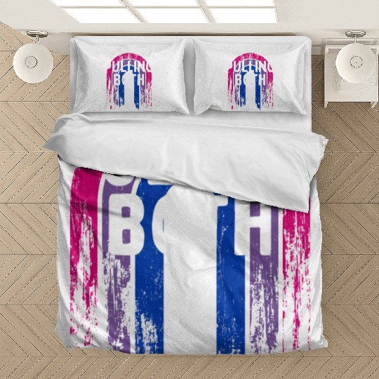 Pulling Both Bisexual LGBTQ Bi Pride Couples Funny Bedding Sets