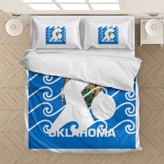 Oklahoma Flag Swimming Team Swim Swimmer US State Bedding Sets