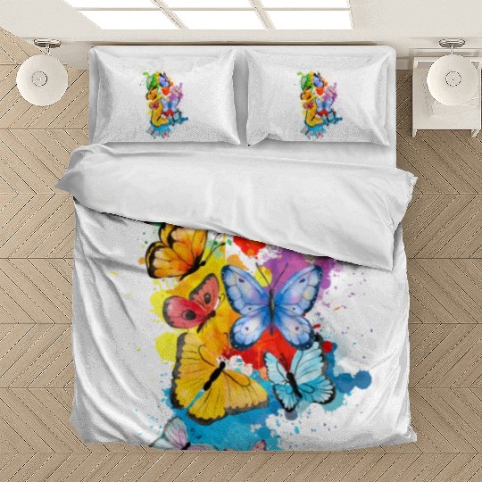 Beautiful Butterflies Garden Womens Butterfly Bedding Sets