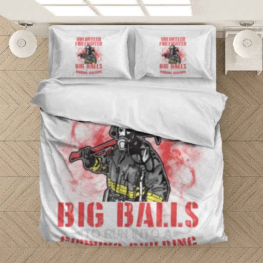 Volunteer Firefighter Run Into A Burning Bulding Bedding Sets