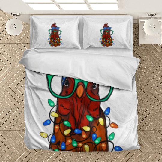 Funny Chicken Farmer Women Christmas Bedding Sets