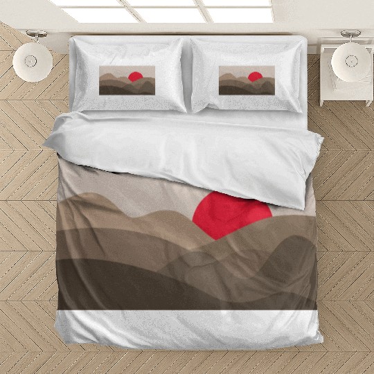 Minimalist Sun Coffee Brown Bedding Sets