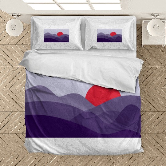 Minimalist Sun Cyber Grape Purple Bedding Sets
