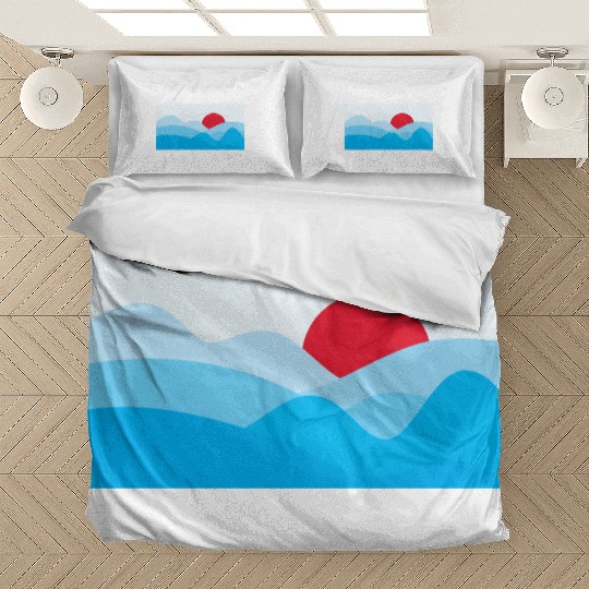 Minimalist Sun Light Blue Bedding Sets