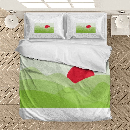 Minimalist Sun Light Green Bedding Sets