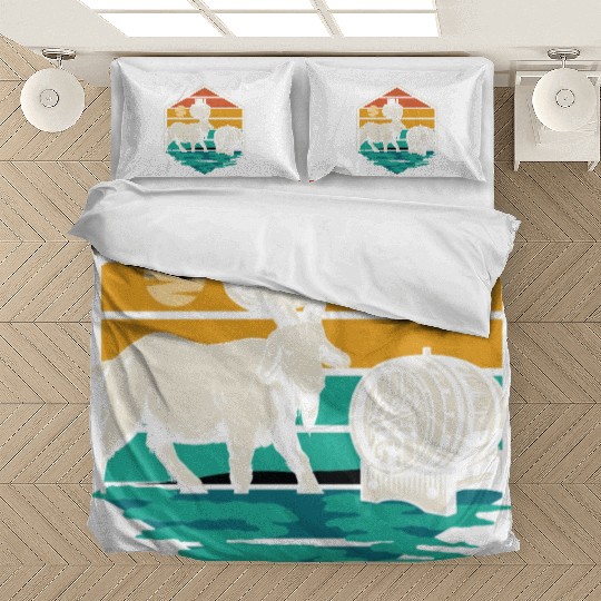 Beer Drinking Goat Men Beer Lover Bedding Sets