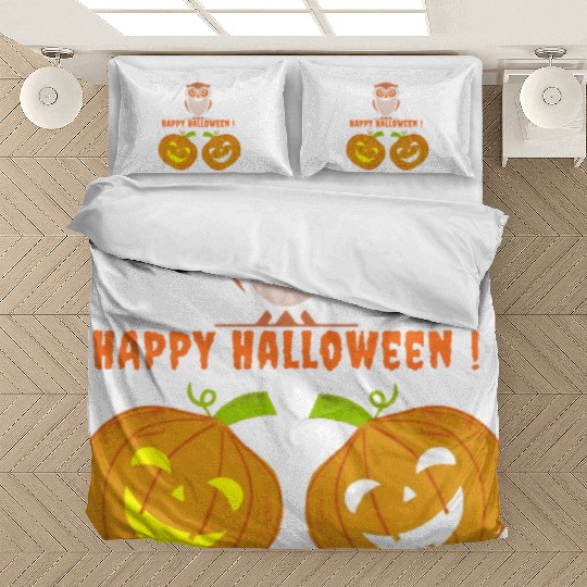 Happy Owloween Cute Halloween Owl Classic Bedding Sets