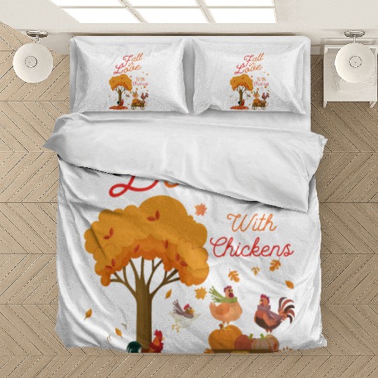 Women Fall Chicken Lover Autumn Bedding Sets
