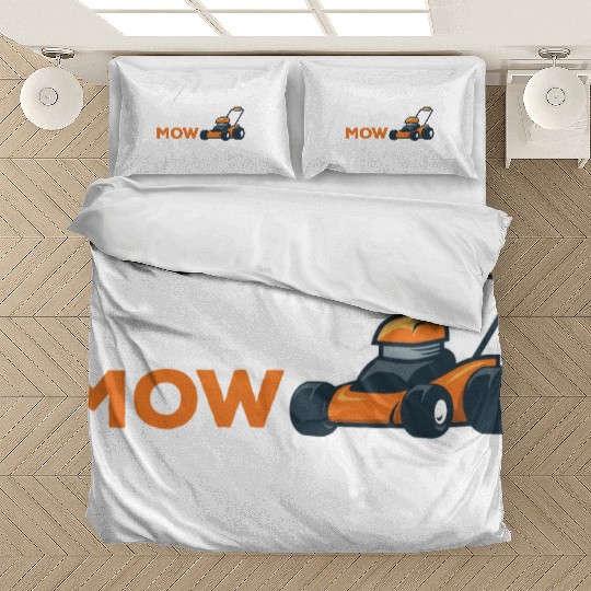 Eat Sleep Mow Repeat Funny Quote Landscaper Grass Bedding Sets