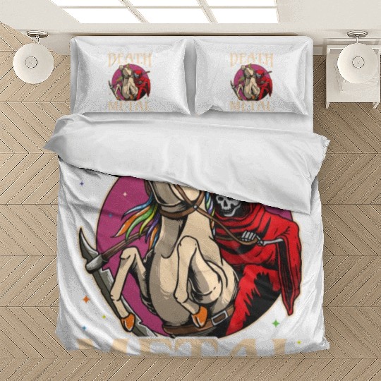 Reaper Rock Satan Unicorn Festivals Death Metal Bedding Sets