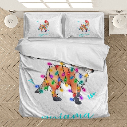 Winter Christmas Pyjama Fox Bedding Sets