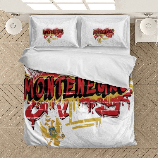 Montenegro Graffiti Design Flags Bedding Sets