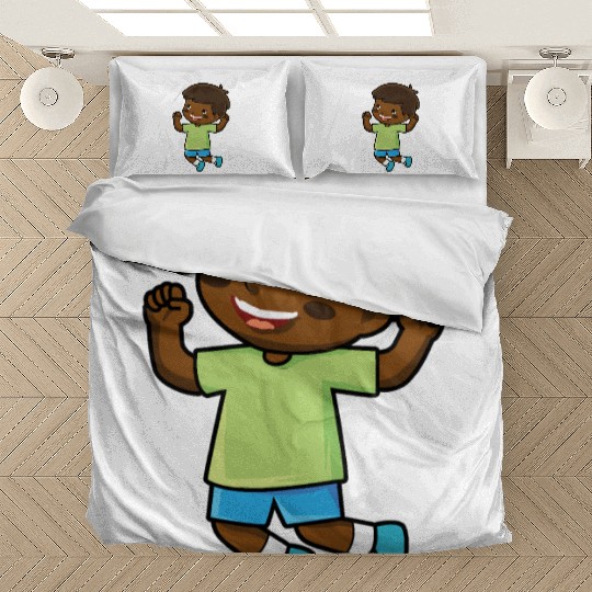 boy jumps school enrollment joy kindergarten boys Bedding Sets