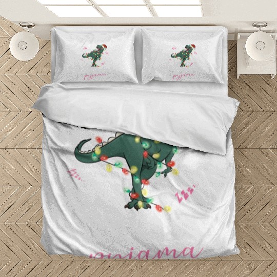 Winter Christmas Pyjama Dinosaur Trex Bedding Sets