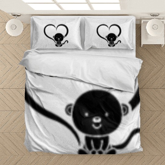 Chimpanzee Monkey Baby Orangutan - Cute Monkey Hea Bedding Sets