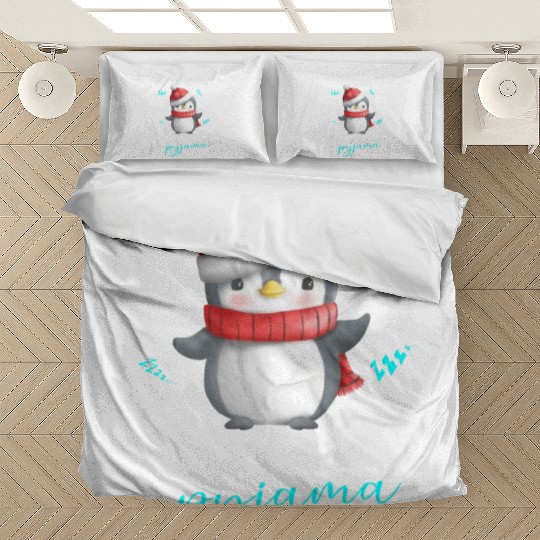 Winter Christmas Pyjama Penguin Bedding Sets