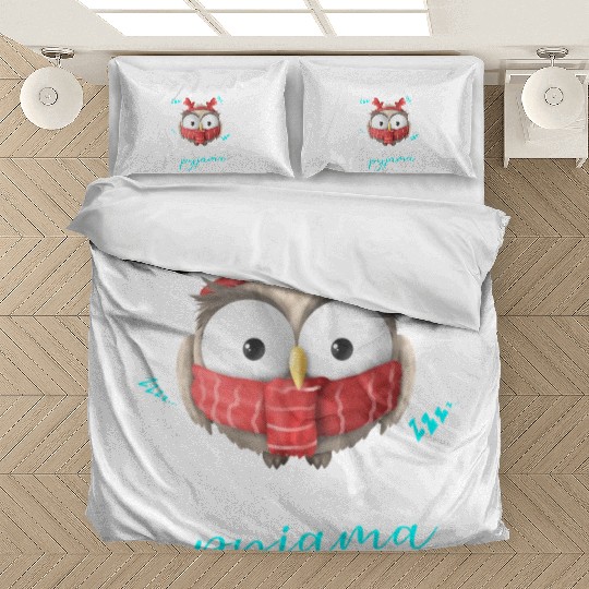 Winter Christmas Pyjama Owl Bedding Sets