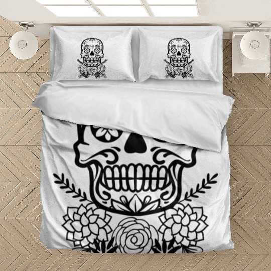 Sugar Skull And Flower | Bedding Sets For Day Of The Dead
