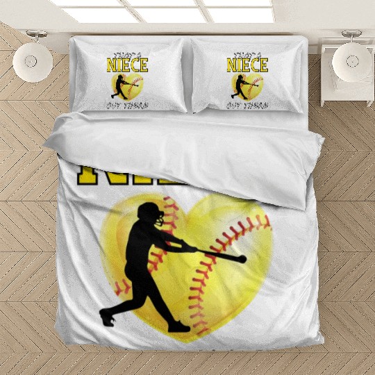 That s My Niece Out There Softball Bedding Sets