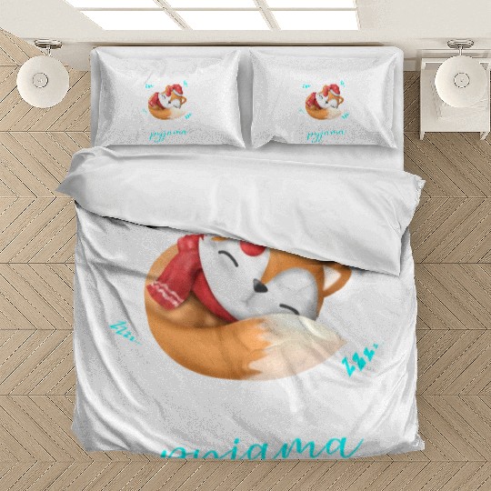 Winter Christmas Pyjama Fox Bedding Sets