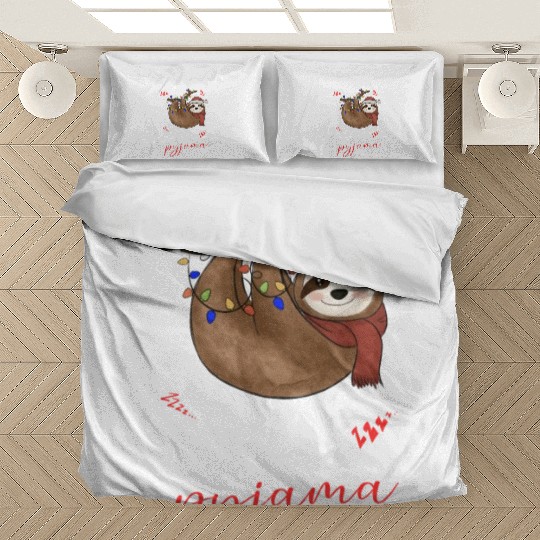 Winter Christmas Pyjama Sloth Bedding Sets