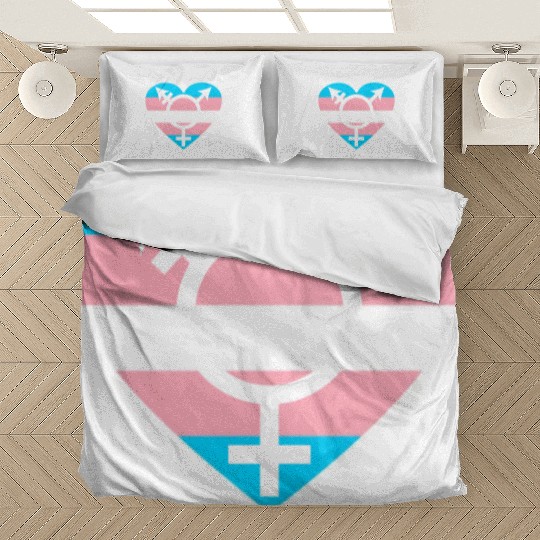 Trans Rainbow Pride LGBTQ Transgender Rights Bedding Sets