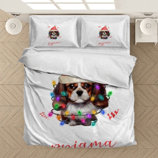 Winter Christmas Pyjama Spaniel Bedding Sets