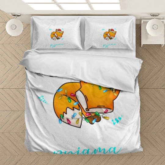 Winter Christmas Pyjama Fox Bedding Sets