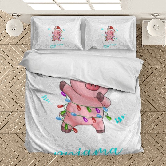 Winter Christmas Pyjama Pig Bedding Sets
