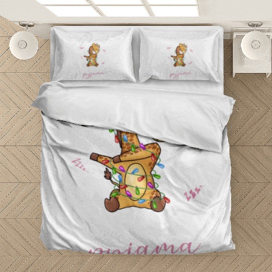 Winter Christmas Pyjama Giraffe Bedding Sets