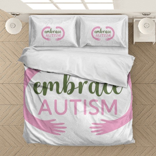 Embrace Autism Pink Hug Bedding Sets