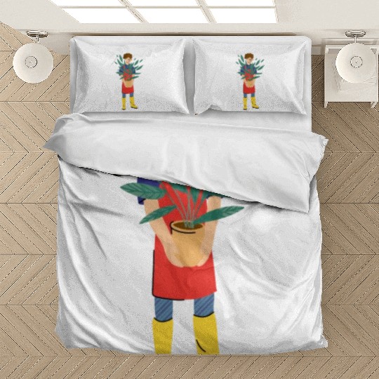 Girl with Flowers, Bedding Sets