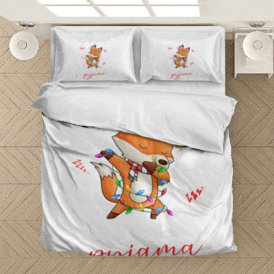 Winter Christmas Pyjama Fox Bedding Sets