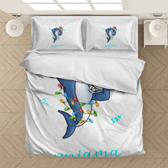 Winter Christmas Pyjama Shark Bedding Sets
