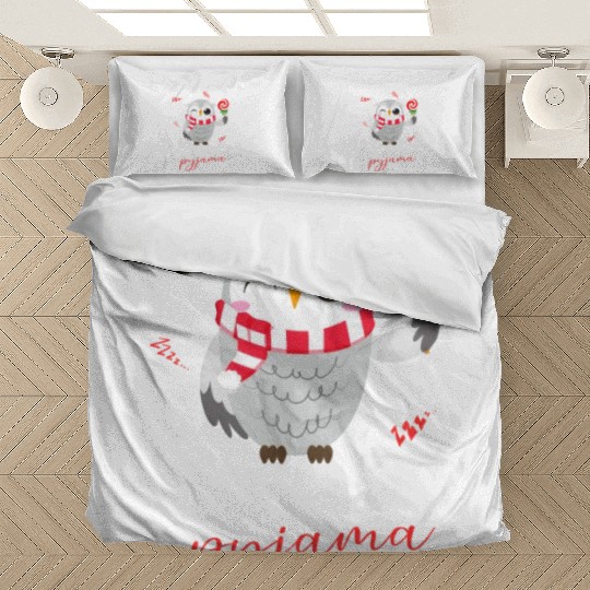 Winter Christmas Pyjama Owl Bedding Sets