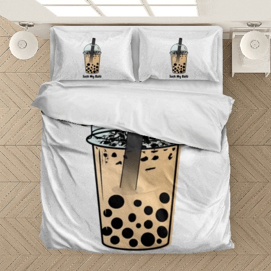 Suck My Balls, Boba Tea, Bubble Tea, Boba Milk Tea Bedding Sets