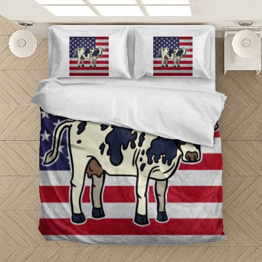 Cow Farming Dairy Farmer Bedding Sets