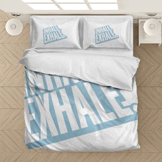 inhale exhale yoga quote Bedding Sets
