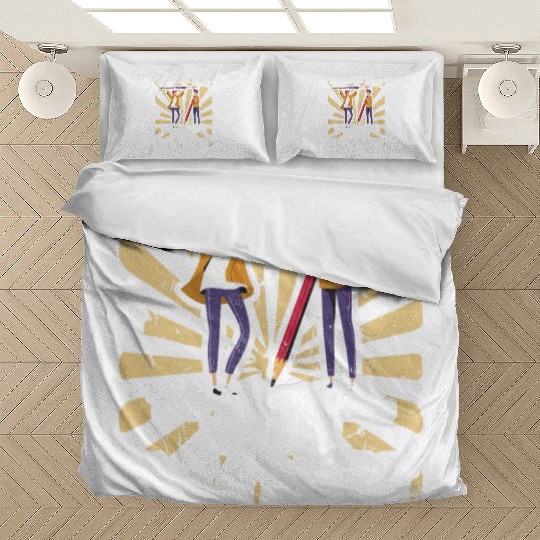 Kindergarten school teacher saying Bedding Sets