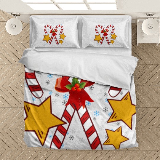 Christmas candy cane for holidays Bedding Sets