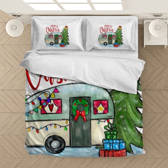 Merry Christmas Happy Camper Funny Camping Life Bedding Sets
