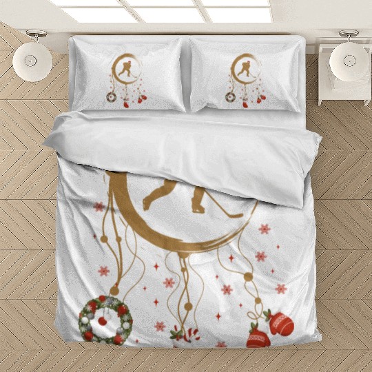 Winter dreamcatcher Christmas Ice hockey Bedding Sets