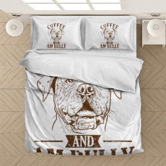 Coffee and AM Bully Bulldog Pet Bedding Sets