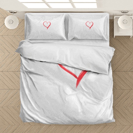 i love me heart text Bedding Sets