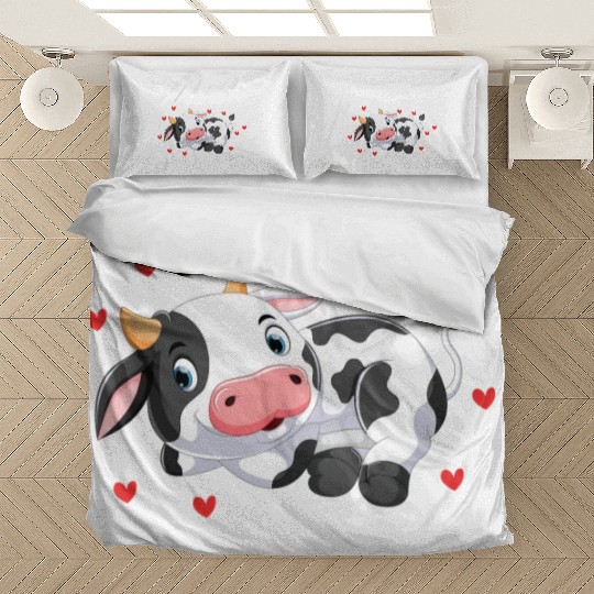 Easiliy Distracted By Cows Cute Farmer Farm Animal Bedding Sets