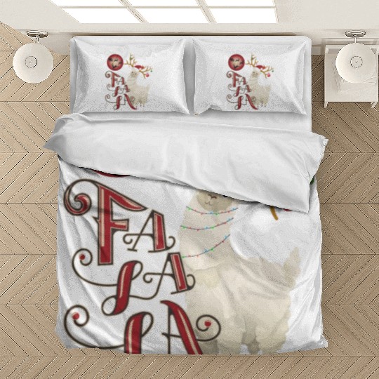 Fa la la llama xmas christmas Bedding Sets