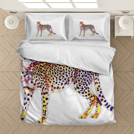 Cheetah Mother with Cubs Motif Predator Cat Animal Bedding Sets