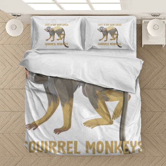 Just a boy who loves squirrel monkeys Bedding Sets